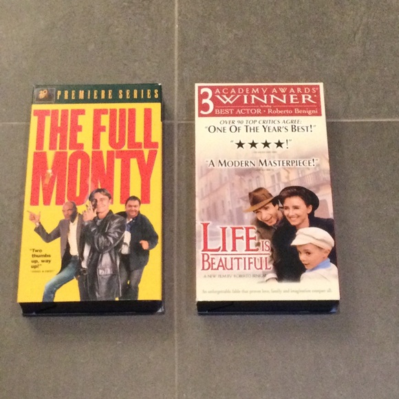 “The Full Monty” and “Life is Beautiful” VHS tapes - Picture 1 of 4